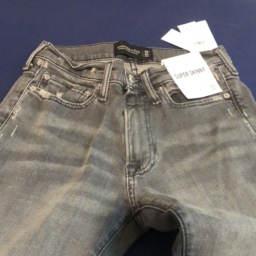 Abercrombie & Fitch super skinny stretch NWT size 28X32 - Picture 3 of 7